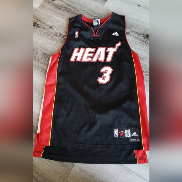 Miami Heat Jersey Dwayne Wade 🔥 3 small Adidas - Picture 2 of 6